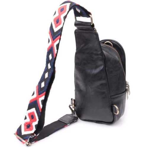 Сумка Vintage Жіноча слінг через плече з екошкіри Чорна (sale_15117)