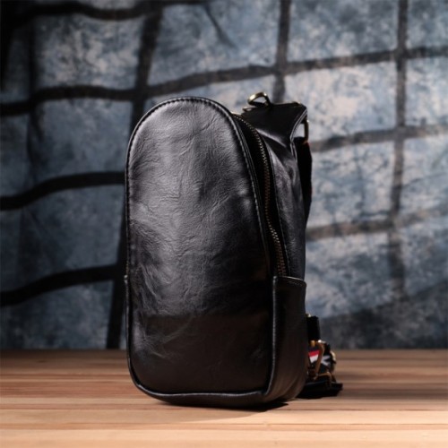 Сумка Vintage Жіноча слінг через плече з екошкіри Чорна (sale_15117)