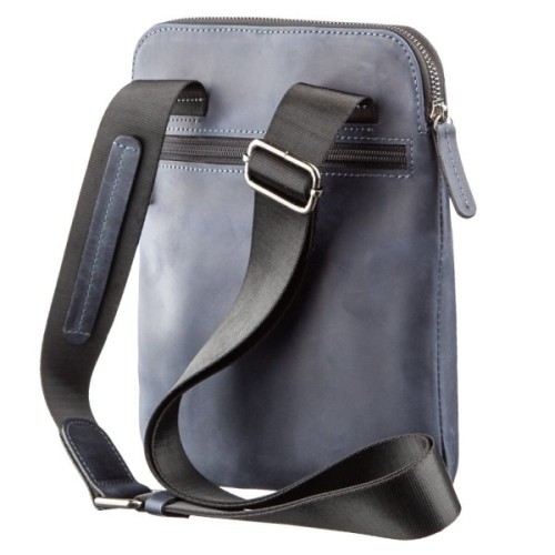 Сумка Shvigel З вінтажної шкіри Синя (11179)