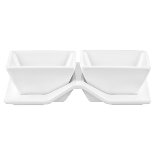 Соусниця Ardesto Набір для закусок, 3 предмети, порцеляна, білий (AR3750)