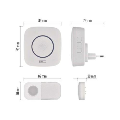 Дверний дзвінок EMOS P5737 230V (P5737)