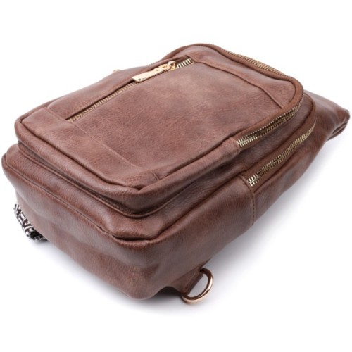 Сумка Vintage З екошкіри Коричнева (22747)