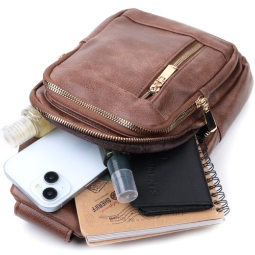 Сумка Vintage З екошкіри Коричнева (22747)