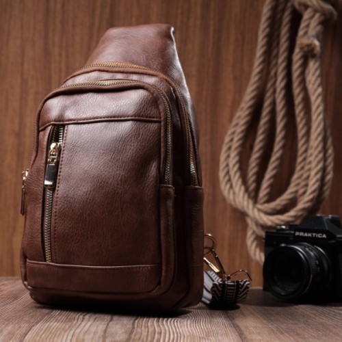 Сумка Vintage З екошкіри Коричнева (22747)