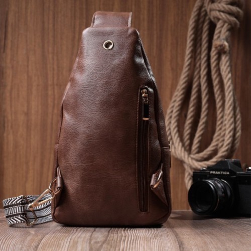 Сумка Vintage З екошкіри Коричнева (22747)