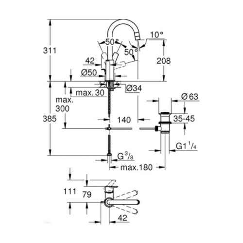 Змішувач Grohe QuickFix 242032432