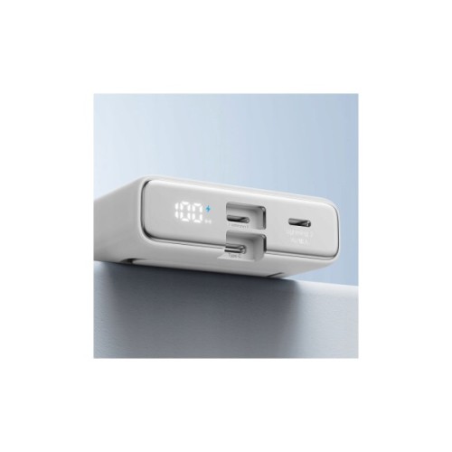 Батарея універсальна JOYROOM Magnetic Wireless 10000mAh 20W QC, USB-C In/Out White (JR-PBM01 / 6941237112545)