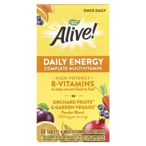 Вітамінно-мінеральний комплекс Nature's Way Мультивітаміни із залізом, повний комплекс, Alive! Daily Energy, (NWY-60192)
