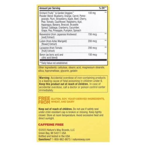 Вітамінно-мінеральний комплекс Nature's Way Мультивітаміни із залізом, повний комплекс, Alive! Daily Energy, (NWY-60192)