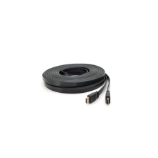 Кабель мультимедійний HDMI M to HDMI M 15.0m V1.4 black Merlion (YT-HDMI(M)/(M)SLIM-15m/06971)
