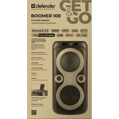Акустична система Defender Boomer 100 Black (65099)