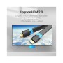 Кабель мультимедійний HDMI M to HDMI M 2.0m 4K60Hz flat black Vention (AAKBH)