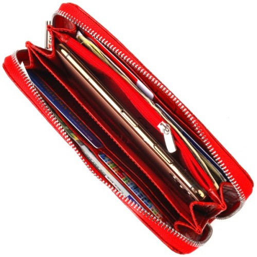 Гаманець Canpellini З натуральної шкіри Червоний (21621)