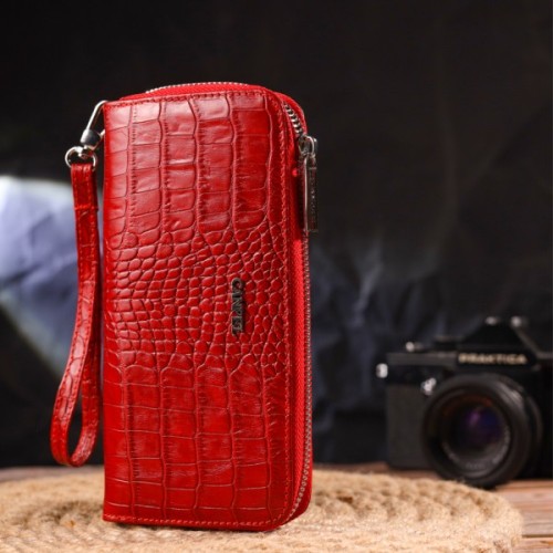 Гаманець Canpellini З натуральної шкіри Червоний (21621)