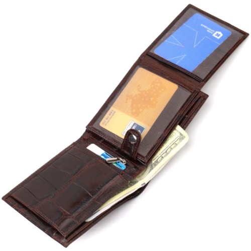 Гаманець Canpellini З натуральної шкіри Коричневий (21865)