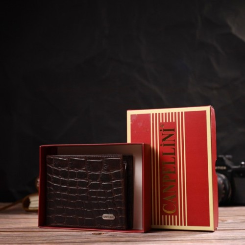 Гаманець Canpellini З натуральної шкіри Коричневий (21865)