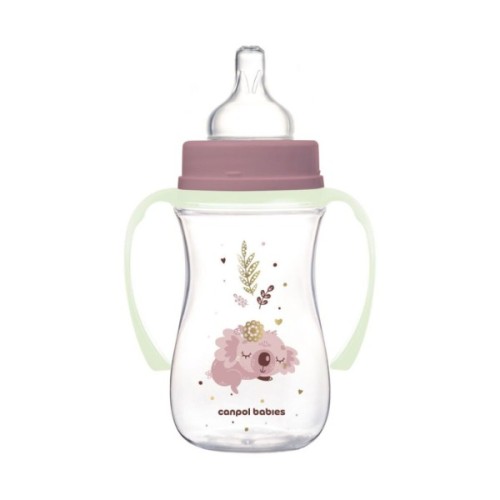 Пляшечка для годування Canpol babies Easystart Sleepy Koala 240 мл рожева (35/237_pin)