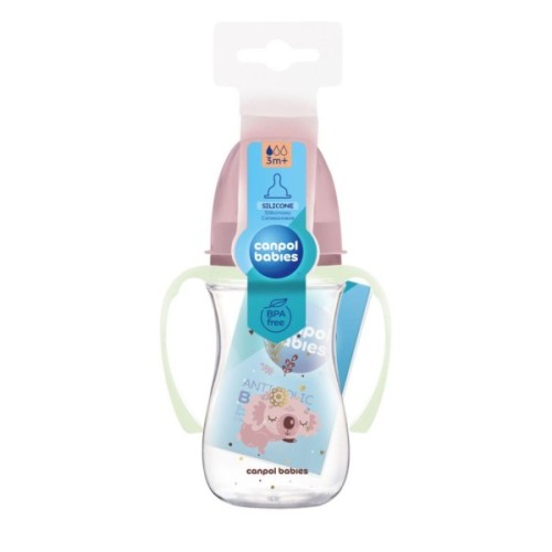 Пляшечка для годування Canpol babies Easystart Sleepy Koala 240 мл рожева (35/237_pin)