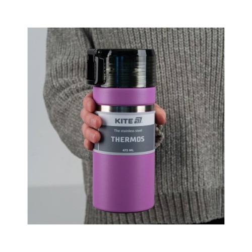 Термос Kite 473 мл фіолетовий (K25-320-3)