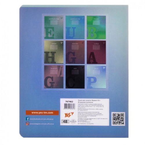Зошит Yes предметний ФІЗИКА Fusion 48 аркушів, клітинка (767462)