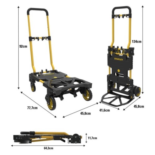 Візок вантажний Stanley розкладна, до 70/137кг, матеріал сталь, вага 7,4кг (SXWT-FT585)
