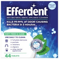 Засіб для очищення зубних протезів Efferdent Антибактеріальні таблетки для очищення зубних протезів та ортодонтичних апаратів 44 шт. (814832015893)