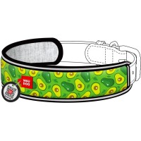 Ергономічні накладки на нашийник WAUDOG Nylon з QR-паспортом Авокадо M-XL 20-25 мм (2401-0048)