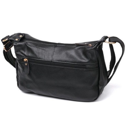 Сумка Vintage Шкіряна жіноча Чорна (20686)