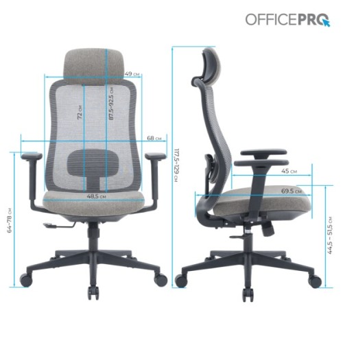 Офісне крісло OfficePro Wave OC599-B-DG-DG (OC599-B-DG-DG)