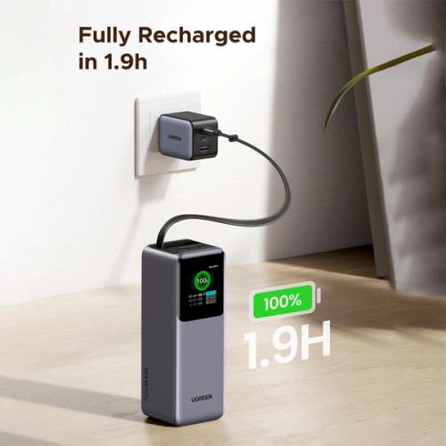 Батарея універсальна Ugreen 20000mAh 165W with Retractable Cable (PB726 55987B)