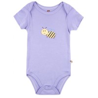 Боді дитяче Luvable Friends фіолетовий з бамбука з бджілкою (68324.PP.3-6)