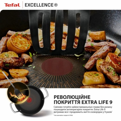 Сотейник Tefal Excellence+ з кришкою 24см чорний (G3308802)