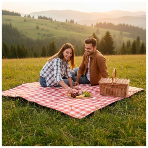 Туристичний килимок Soft Me Picnic червоний/чорний (70030105-02)