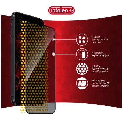 Скло захисне Intaleo Privacy Apple iPhone XR / Apple iPhone 11 Black (1283126606977)
