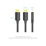 Кабель мультимедійний DisplayPort M to DisplayPort M 1.0m 4K60Hz black Vention (HAKBF)