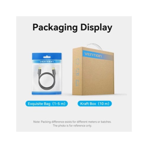 Кабель мультимедійний DisplayPort M to DisplayPort M 1.0m 4K60Hz black Vention (HAKBF)