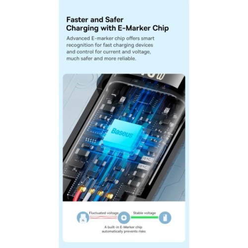 Дата кабель USB-C to USB-C 1.0m 240W Black Baseus (CAWJ040001)