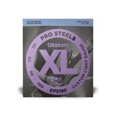 Струни для гітари D'Addario XL ProSteels Bass Custom Light (40-100) (EPS190)
