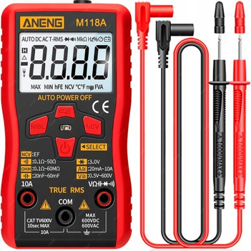 Цифровий мультиметр ANENG M118A, V, A, R, C, T, F, функція hFE (M118A)