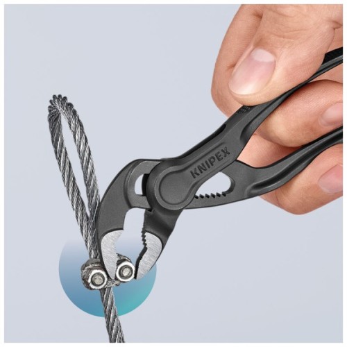 Кліщі KNIPEX COBRA XS переставні з фіксатором, 28 мм (1"), под ключ 24 мм, L-100 мм, Cr-V (87 00 100)