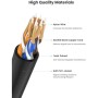 Патч-корд 0.5м, U/UTP CAT 6A Copper Ethernet Cable тонкий(діаметр 2.8мм) NW122 Black Ugreen (70331)