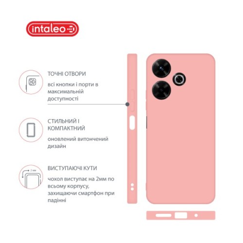 Чохол до мобільного телефона Intaleo Silicone Xiaomi Redmi 13 Pink (1283126600708)