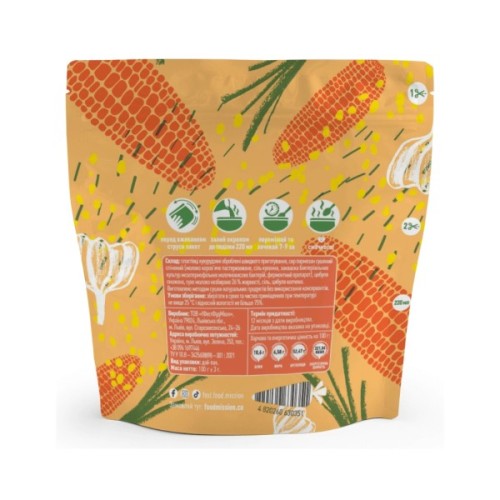 Їжа швидкого приготування Food Mission Каша кукурудзяна з пармезаном 100 г (fm.30351)