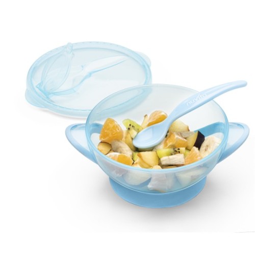 Набір дитячого посуду Nuvita COOL 6м+ Синій дорожній (NV1421COOLBLUE)