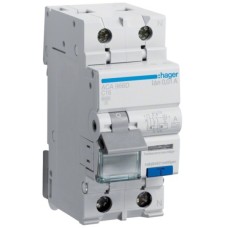 Диференціальний автоматичний вимикач Hager 1-п.+N 16A C 10mA (6kA) A (B) (ACA966D)