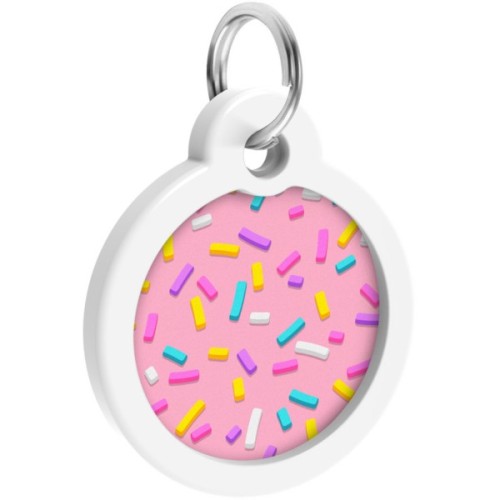 Адресник для тварин WAUDOG Smart ID з QR паспортом "Маршмеллоу", круг 30 мм (230-0214)