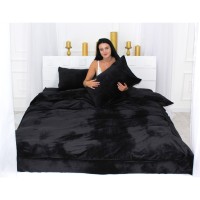 Постільна білизна MirSon Велюр Winter Frost 28-0007 Black Velvet Полуторний (2200004000343)