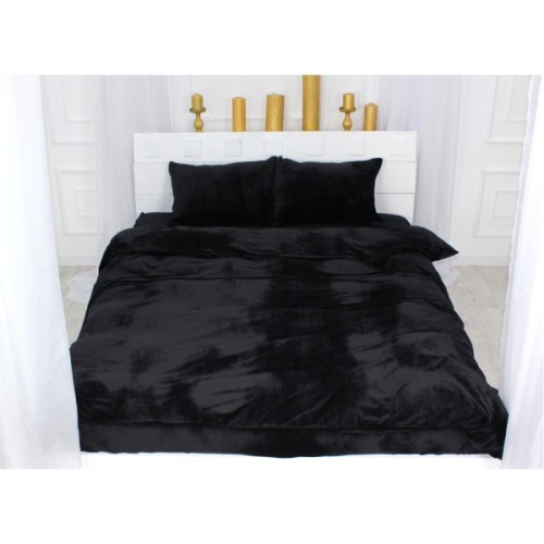 Постільна білизна MirSon Велюр Winter Frost 28-0007 Black Velvet Полуторний (2200004000343)