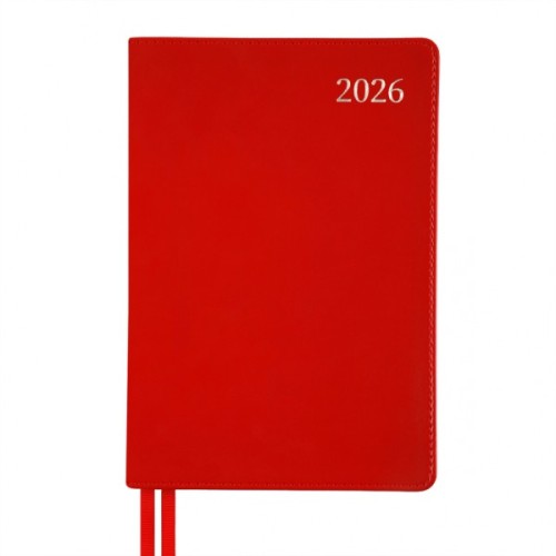 Тижневик Leo planner А5 датований 2026 "Aldento", інтегральний, червоний, 368 сторінок (252671)