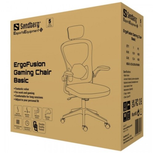 Крісло ігрове Sandberg ErgoFusion Gaming Chair Basic Black (640-97)
